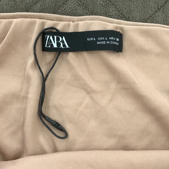 Zara NWOT Rose Pink Sequin Midi Skirt size L - Picture 12 of 17